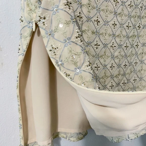 Talbots Cream Patterned Blouse - Picture 7 of 7